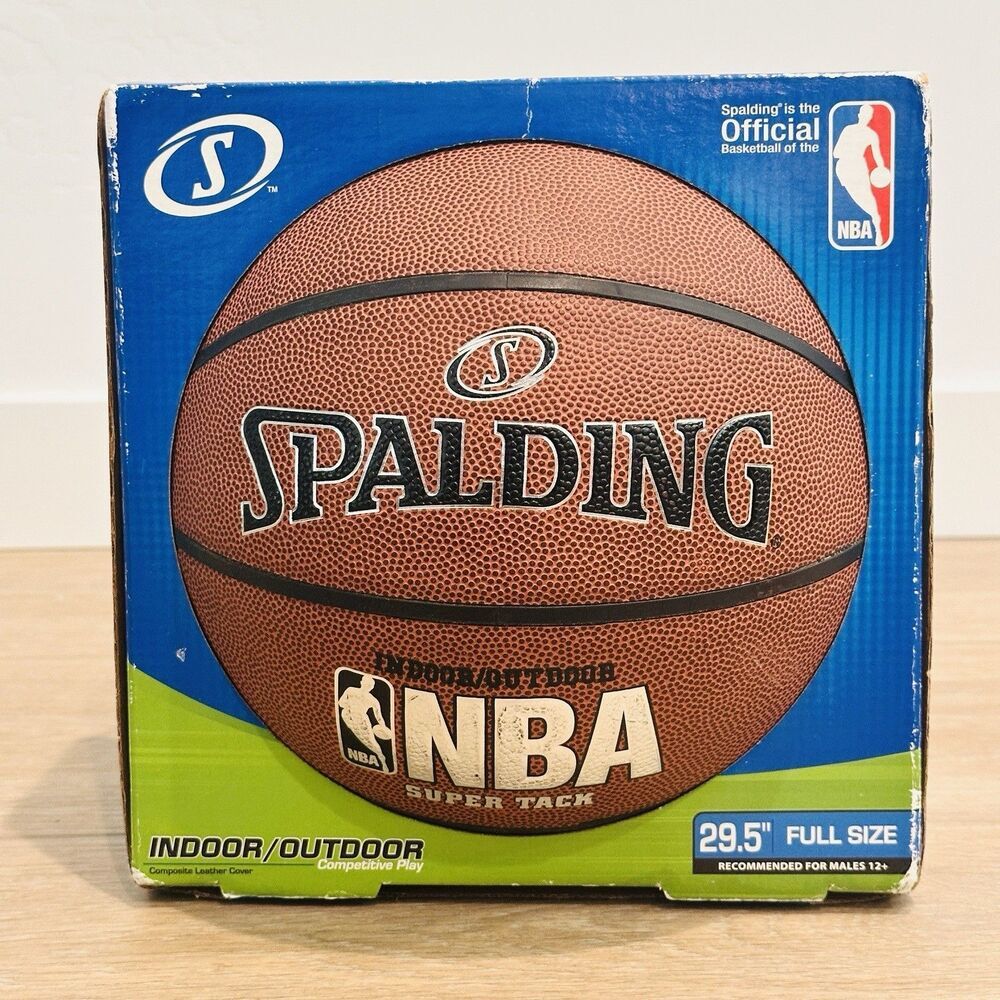 Spalding SUPER TACK Official NBA Indoor Outdoor Basketball 29.5" Full Size NOS